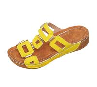 Sandalias genéricas para mujer, punta abierta, patas desnudas, zapatos de verano, cómodos, transpirables, mulas, cuña, desnudos, elegantes, sandalia, zapatos casuales, plataforma sandalette de playa