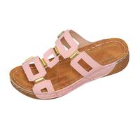 Sandalias genéricas para mujer, punta abierta, patas desnudas, zapatos de verano, cómodos, transpirables, mulas, cuña, desnudos, elegantes, sandalia, zapatos casuales, plataforma sandalette de playa