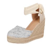 Sandalias genéricas para mujer zapatos de senderismo mujeres sandalias cómodas zapatos chanclas de playa sandalias planas mujer verano con hebilla ajustable para casa piscina y playa, Plata G, 41 EU