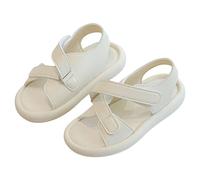 Sandalias genéricas para niños Verano niñas Zapatos de playa casuales Moda para niños Punta abierta Suela suave Zapatos de bebé Tendencia, beige, 24 EU