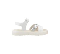 Geox - J SANDAL KODETTE GIR, Sandalia Niñas, White/Silver,