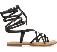 GIOSEPPO Sandalias de Tiras Finas Negras para Atar a la Pierna lussat