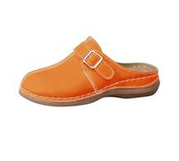 Sandalias gruesas de verano para mujer, estilo casual, talla grande, fáciles de poner, sandalias de leopardo con pajarita para mujer, Orange, 37 EU
