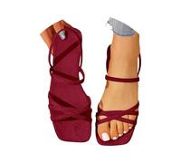 Sandalias gruesas para mujer, sandalias con purpurina para mujer, elegantes, planas, con correa al tobillo, cómodas, informales, de verano, para mujer, zuecos para graduación, verano, RD1., 36.5 EU
