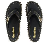 Gumbies Islander - Chanclas unisex con puntera de algodón supersuave y suela de goma reciclada duradera. Comodidad garantizada, Negro clásico., 35 1/3 EU