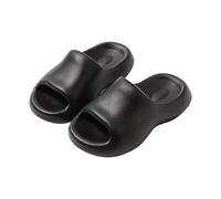 Sandalias Hebilla Mujer Chancletas de Verano Zapatillas de Casa Para Hombre Gruesa Una Sola Palabra Para El Tiempo El Exterior Modelos Sandalia Ortopedica Mujer (Black 40)