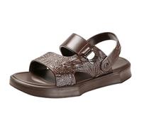 Sandalias Hombre Cuero - Zapatos de Verano con Correas Traseras Sandalias Al Aire Libre Anchas Sandalias de Tiempo Libre Transpirables Sandalias de Trabajo Ligeras Sandalias Deportivas Elegantes Retro