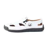 Sandalias Hombre Verano Piel,Sandalias Casuales Sin Cordones Para Hombre, Transpirables, CóModas, Planas, Para Uso Diario, Antideslizantes, Duraderas, Para Caminar Al Aire Libre, Verano, Primavera