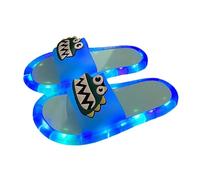 Sandalias Iluminadas Antirresbaladizas para Hombre y Mujer Adulto, Zapatillas Domésticas Brillantes con Ojos Cartoon, Pantuflas Suaves de Espuma Memoria para Dentro y Fuera de Casa