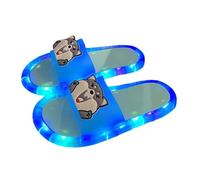 Sandalias Iluminadas Antirresbaladizas para Hombre y Mujer Adulto, Zapatillas Domésticas Brillantes con Ojos Cartoon, Pantuflas Suaves de Espuma Memoria para Dentro y Fuera de Casa