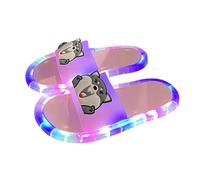 Sandalias Iluminadas Antirresbaladizas para Hombre y Mujer Adulto, Zapatillas Domésticas Brillantes con Ojos Cartoon, Pantuflas Suaves de Espuma Memoria para Dentro y Fuera de Casa