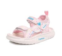 Sandalias Infantiles Para NiñA Lindo Dibujos Animados Zapatos De Piel, Flores Lindo,Luz Led Verano Intermitentes Punta Semiabierta Antideslizantes Medianas Y Grandes Playa Juego Al Aire Libre Piscina