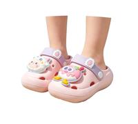 Sandalias infantiles para niñas 2026 Zuecos para niños con lindo patrón de ovejas, sandalias de verano para interiores y exteriores, ideales para zapatos de playa elegantes y casuales descalzos, Rosa