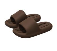 Sandalias informales de suela gruesa con almohada, ligeras, con puntera abierta, minimalistas, zapatos de casa de EVA para uso diario, café, 36 2/3 EU