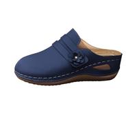 Sandalias informales para mujer, tallas grandes, con diadema de plataforma y puntera abierta, zapatos de pies anchos para mujer de invierno, marine, 37 EU