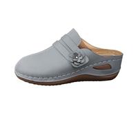 Sandalias informales para mujer, tallas grandes, con diadema de plataforma y puntera abierta, zapatos de pies anchos para mujer de invierno, gris, 40 EU