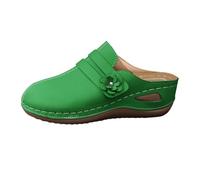 Sandalias informales para mujer, tallas grandes, con diadema de plataforma y puntera abierta, zapatos de pies anchos para mujer de invierno, verde, 39 EU