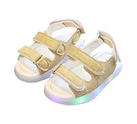 Sandalias LED de verano para niños y niñas, antideslizantes, con luz, cómodas, puntera abierta, huecas, transpirables, con suela suave, ligeras, gruesas, fáciles de sujetar, planas, de ajuste ancho