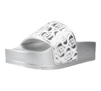 Sandalias LIU.JO de Mujer con Diseño de Logotipo, Suela Plana, silver (Silver, Sistema tallas calzado EU, Adulto, Números, mediano, 38)