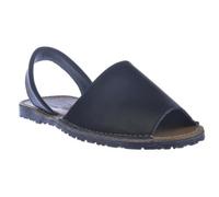 Sandalias Menorquinas Unisex Todo Piel Mod.201. Calzado Made in Spain, Garantia de Calidad. (38, Azul Marino)