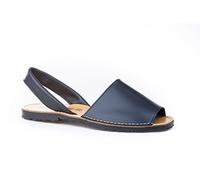 Sandalias Menorquinas Unisex Todo Piel Mod.201. Calzado Made in Spain, Garantia de Calidad. (40, Azul Marino)