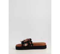 Sandalias Mou MONOBAND ROPE SANDAL FRINGES - BIG LETTER LOGO negro talla 40