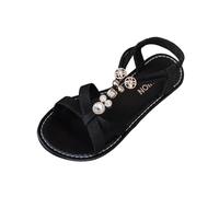Sandalias Mujer 33 Horas Sandalia Mujer Cuña Sandalias Cuña Verano Bohemias de Cristal para Playa Calzado Informal con Piedras Decorativas Punta Abierta Ideal Verano Zapatos Paseos Urbanos
