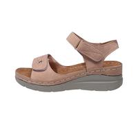 Sandalias Mujer Caminando, Zapatos Verano Abiertos, Desnudos Deporte, Sandalia Randonnee Cuero, Punta Abierta, Bridas Anchas, Cortes Laterales, Suela Gruesa | Verano Playa Vacaciones Ciudad Exterior