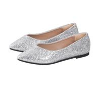 Sandalias Mujer Chic Y Elegante Noche - Sandalias Mujer Verano Cómodo con Diamantes de Imitación Zapatos Planos Bailarina Gran Tamaño Sandalette Transpirable Zapato Casual Slip Ins Bailarinas