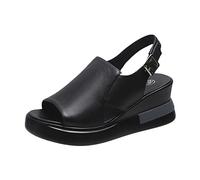 Sandalias Mujer Cómodas con Cuña - Sandalia Mujer Verano Casual Zapatillas Ligero Transpirables Zapatos para Caminar Moda Goma Zapatillas de Trabajo con Hebilla Abierta Slippers Viaje Al Aire Libre