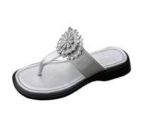 Sandalias Mujer Comodas Pantuflas de pedrería Temperament para mujer, sandalias casuales de moda verano para (38)