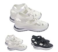 Sandalias Mujer Comodas Plataforma Verano Cerradas Sandalias De Vestir Elegantes Romanas Zapatos Cuero Punta Cerrada Ortopedicas Moda Retro Sandalia Casuales Cuña Hollow Out Novia Deportivas Ofertas