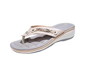 Sandalias Mujer Comodas Vestir Zapatos Comodos Zapatos de Mujer Chanclas de Cuña A La Calidad Cómoda Gruesa Zapatillas Playa Con Cuña Sandalias Deportivas Verano Pala (Beige 38)