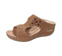 Sandalias Mujer Comodas Zapatos Verano Chanclas De Verano para Mujeres Suela Gruesa Abierta Transpirable Liviana con Flores