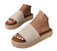 Sandalias Mujer Con Cuña Plataforma Verano Elegantes Esparto Chanclas Tacon De Vestir Playa Antideslizantes Alpargatas Sandalia Comodas Ortopédicas Moda Flexibles Chancletas Piscina Sandalias