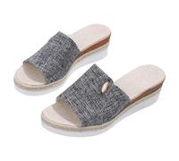 Sandalias Mujer Con Cuña Plataforma Verano Elegantes Esparto Chanclas Tacon De Vestir Playa Antideslizantes Alpargatas Sandalia Comodas Ortopédicas Moda Flexibles Chancletas Piscina Sandalias