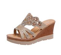 Sandalias Mujer Con Cuña Verano Plataforma Elegantes Chanclas Tacon Comodas Playa Punta Abierta Chancletas De Vestir Ortopédicas Flexibles Sandalia Piscina Flip Flops Moda Senderismo Caminar Baratas
