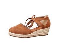 Sandalias Mujer Delantero Cerrado Zapatos de Verano con Tacón Espadrilles Plataforma Sandalias Cuña Zapatos de Cuña Pies Anchos Espandrillos Cómodas Sandalias de Cuña Ligeras Zapatos de Verano, café