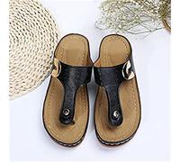 Sandalias Mujer Dressy Summer con Soporte para el Arco Dressy Antideslizante Sandalias cómodas Chanclas Casuales,Negro,US9/EU41
