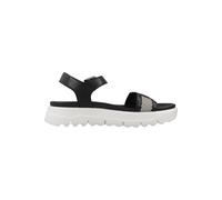 Geox Sandalias D Xand 2.1s C Slide para mujer, Black Off White, 38 EU