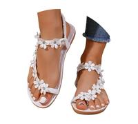 Sandalias Mujer Menorquinas Plataforma Juveniles Goma Cuñas Esparto Barefoot Sandalia Cuña Don Algodon Piscina Planas Senderismo Colores Para Caminar Comodas Zapatillas Hawaianas,White,Blanco,39