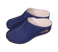 Sandalias Mujer,Pantuflas De Invierno Para Interior Y Exterior, CóModas, Con Forro SintéTico, TacóN Inclinado Y Suela Suave Y CáLida.