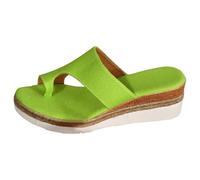 Sandalias Mujer Piscina Suaves Barefoot Deportivas Sandalias OrtopéDicas De CuñA con para Mujer, Verano 2025, CóModas Alpargatas con Punta Abierta Y Tiras En Zapatillas Piscina Suaves (Green, 42)