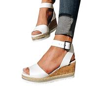 Sandalias Mujer Plataforma Verano de Cuña Clásicos Casual Antideslizantes Senderismo Calzado Informal Fondo Grueso Zapatos de Comodas Transpirables Pantuflas Sandalia Zapatos Bohemias Elegantes