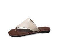 sandalias mujer Sandalias cómodas para mujer de uso diario ideales para caminar en la playa con diseño ligero transpirable y estilo informal sin cordones (Beige, 38)
