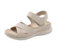 Sandalias Mujer Sandalias Mujer Verano Cómodas, Mulas De Cuero Vintage, Plataforma, Cuentos, Zapatillas Ortopédicas Prima, Zapatillas De Playa De Verano De Talla Zapatos De Verano Mujer, beige, 37 EU