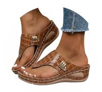 sandalias mujer,sandalias,Women's Fashion Casual Summer Style Solid Color Fish Mouth Thick Bottom Slippers De (Brown, 37)