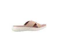 Skechers ON-THE-GO 600 GLISTENING, Sandalia con punta abierta para Mujer, Rose Gold Textile, 38 EU