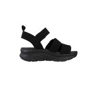 Skechers Sandalias D'lux Walker Retro Cosmos para mujer, Borde de hebilla Mitobuck negro, 39 EU