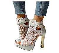 Sandalias Mujer Tacon Alto Sexy Sandaliastacón Fiesta Clásica Elegantes Primavera Al Aire Libre Zapatos Para Caminar Punta Abierta Moda Sexy De Tacón Alto Con Cierre De Hebilla Stilettos Damas Comoda